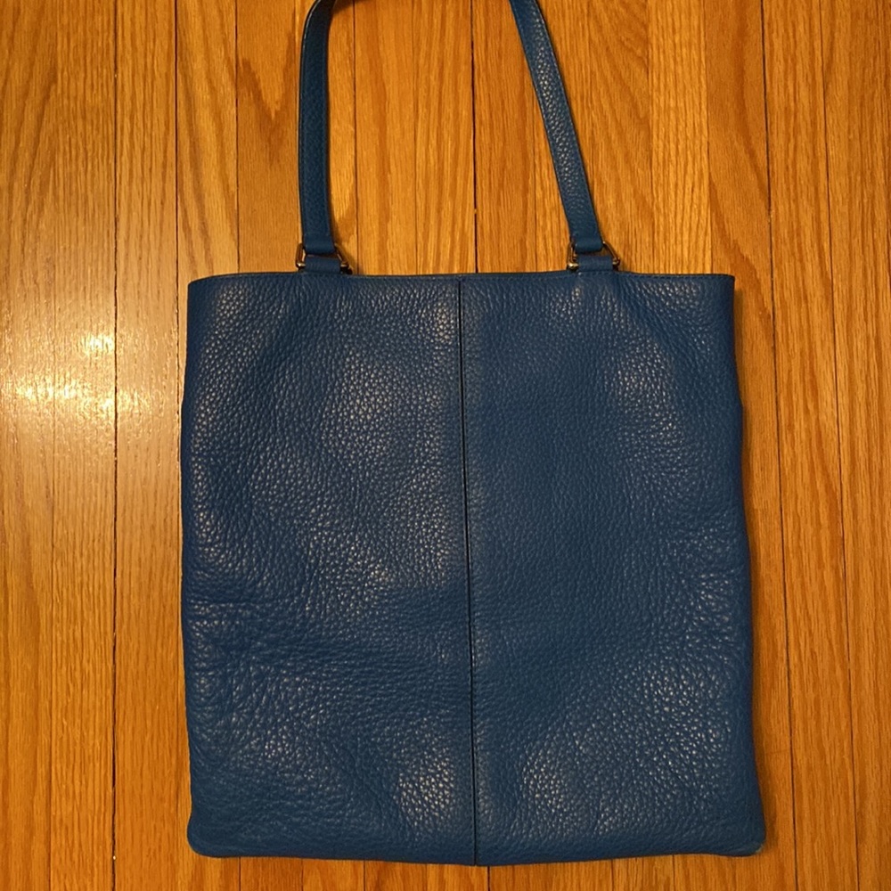 Cole Haan blue leather tote bag ๐ with tan CH lining. - Picture 8 of 8